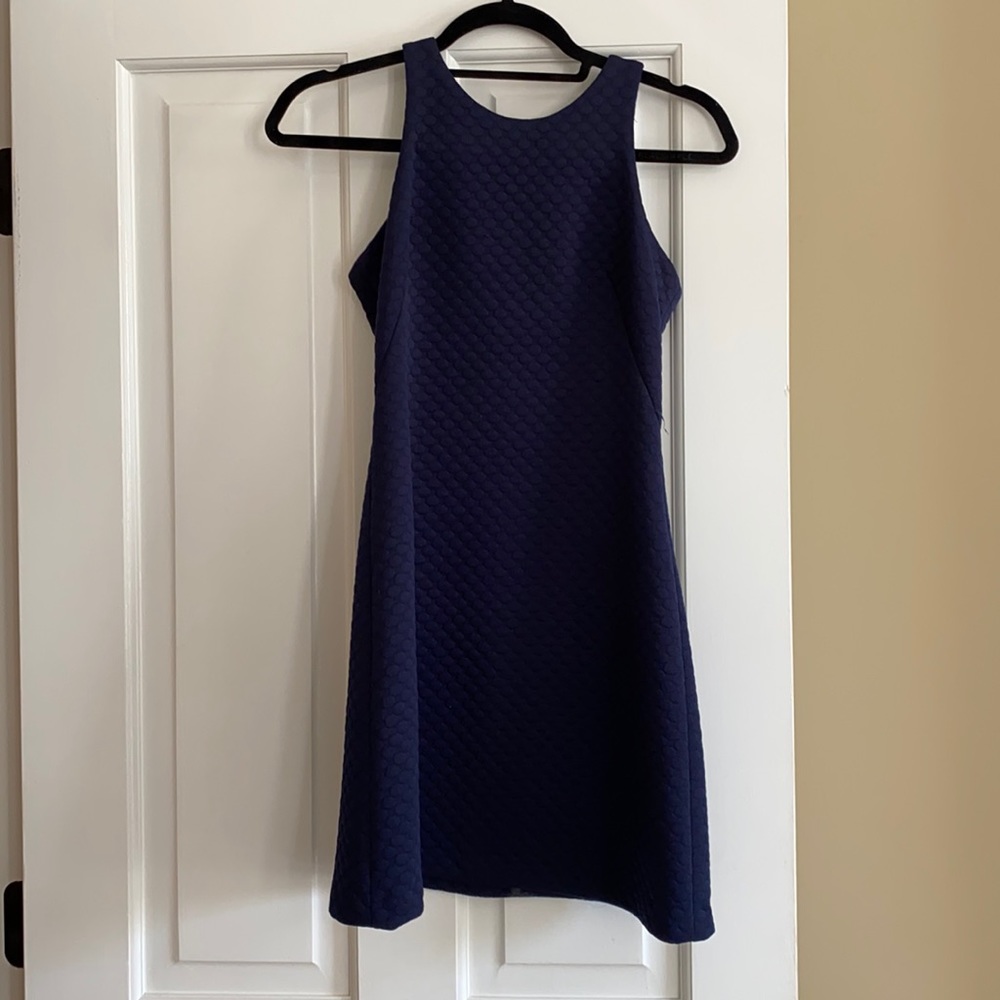 Navy blue midi dress